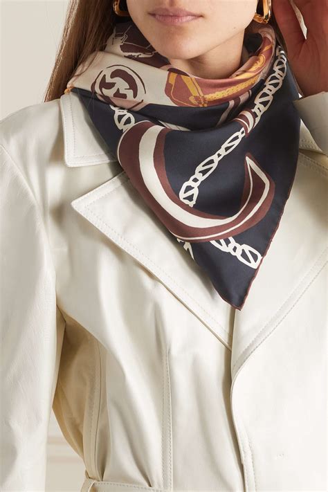 gucci scarf large|gucci silk twill scarf.